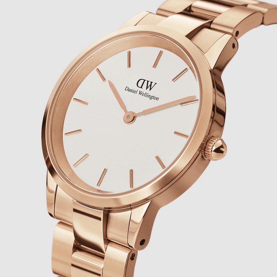 Đồng Hồ Dw Daniel Wallington Iconic Link Nữ Vàng Hồng Trắng